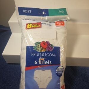 Fruit of the Loom Boys Medium 10-12 100% Cotton  Briefs - 6 Pack New Old Stock